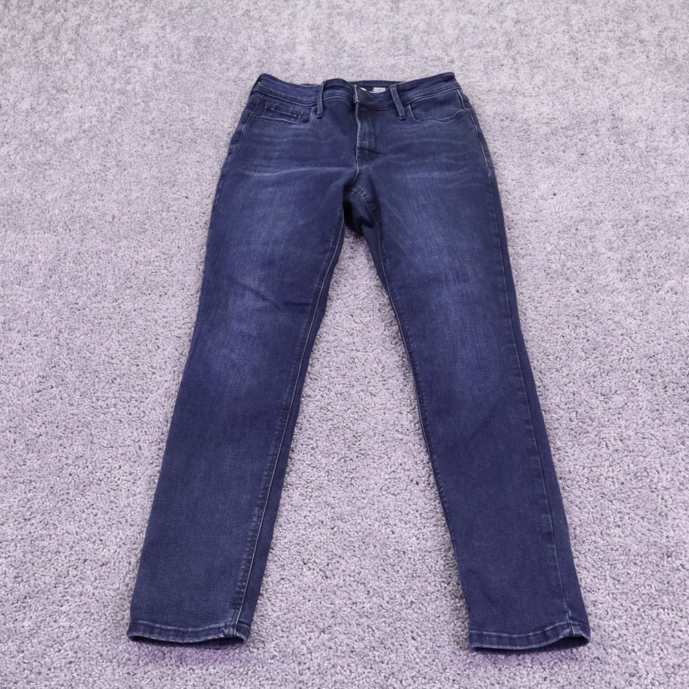 Old Navy Rockstar Jeans Womens 8 Dark Blue High Rise Super Skinny Secret Slim